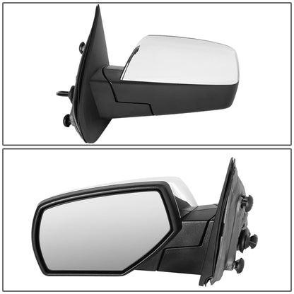 RETROVISORES EXTENDIBLES TOWING MIRROR - 14-18 CHEVY SILVERADO 1500, GMC SIERRA 1500 / 15-18 CHEVY SILVERADO 2500HD, 3500HD, GMC SIERRA 2500HD, 3500HD - LEFT - POWERED W/HEATED - CHROME