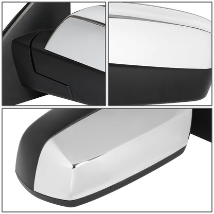 RETROVISORES EXTENDIBLES TOWING MIRROR - 14-18 CHEVY SILVERADO 1500, GMC SIERRA 1500 / 15-18 CHEVY SILVERADO 2500HD, 3500HD, GMC SIERRA 2500HD, 3500HD - LEFT - POWERED W/HEATED - CHROME