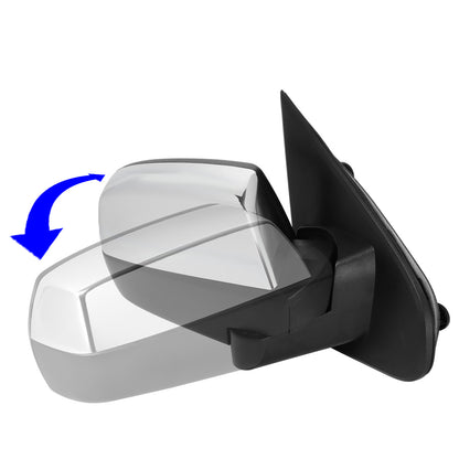 RETROVISORES EXTENDIBLES TOWING MIRROR - 14-18 CHEVY SILVERADO 1500, GMC SIERRA 1500 / 15-18 CHEVY SILVERADO 2500HD, 3500HD, GMC SIERRA 2500HD, 3500HD - RIGHT - POWERED W/HEATED - CHROME