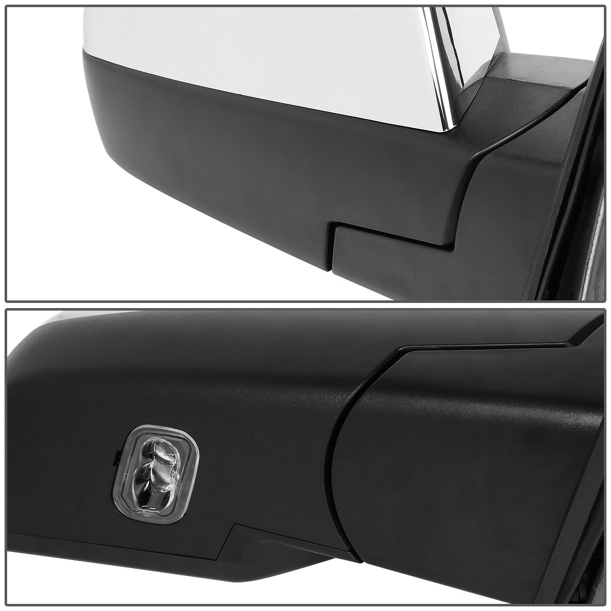 RETROVISORES EXTENDIBLES TOWING MIRROR - 14-18 CHEVY SILVERADO 1500, GMC SIERRA 1500 / 15-18 CHEVY SILVERADO 2500HD, 3500HD, GMC SIERRA 2500HD, 3500HD - RIGHT - POWERED W/HEATED - CHROME