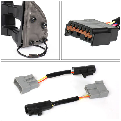 RETROVISORES EXTENDIBLES TOWING MIRROR - 99-07 FORD F-250, F-350, F-450, F-550 - PAIR - POWERED W/HEATED - LED AMBER SIGNAL - BLACK