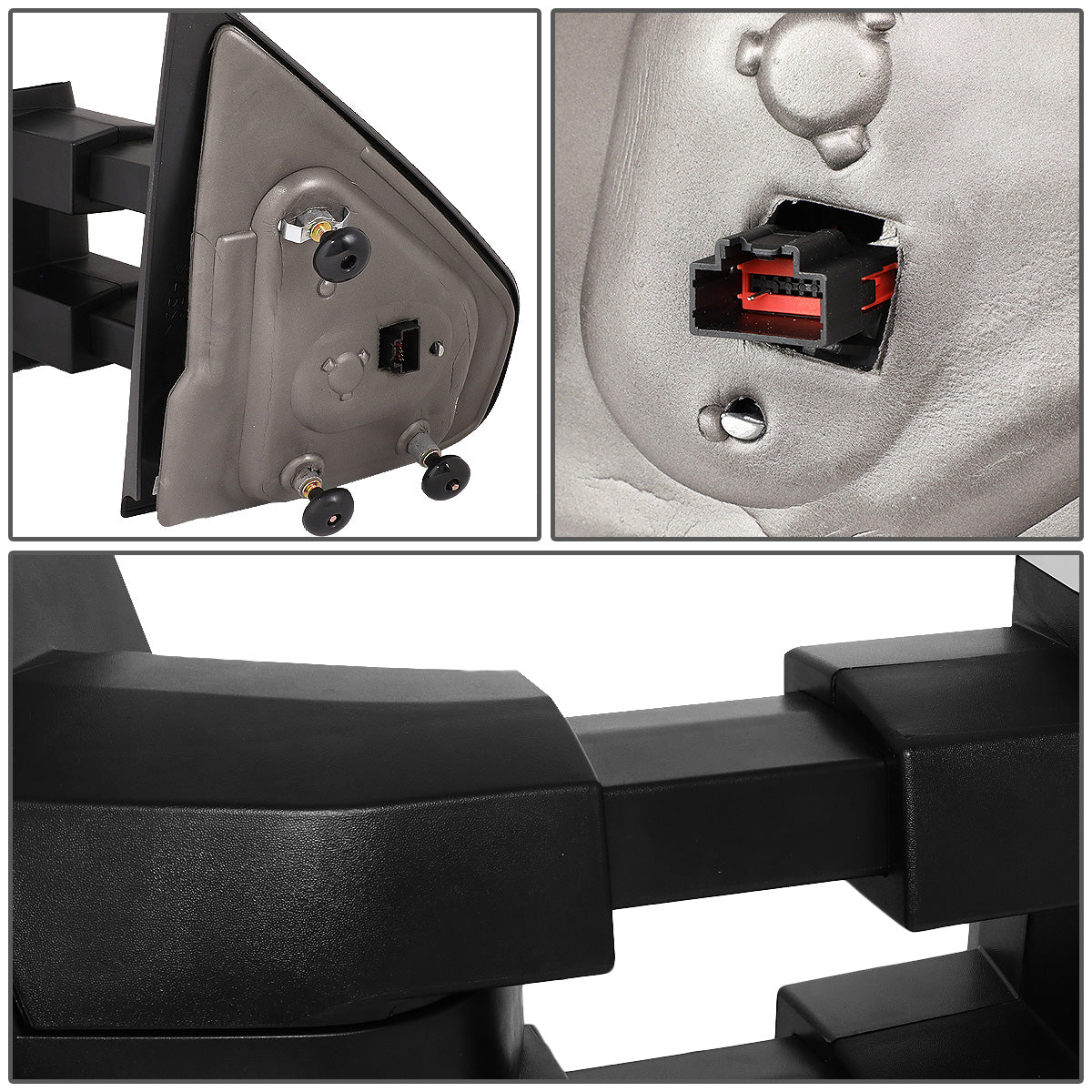 RETROVISORES EXTENDIBLES TOWING MIRROR - 04-14 FORD F-150 - PAIR - MANUAL W/ PUDDLE LIGHT - LED AMBER SIGNAL - CHROME