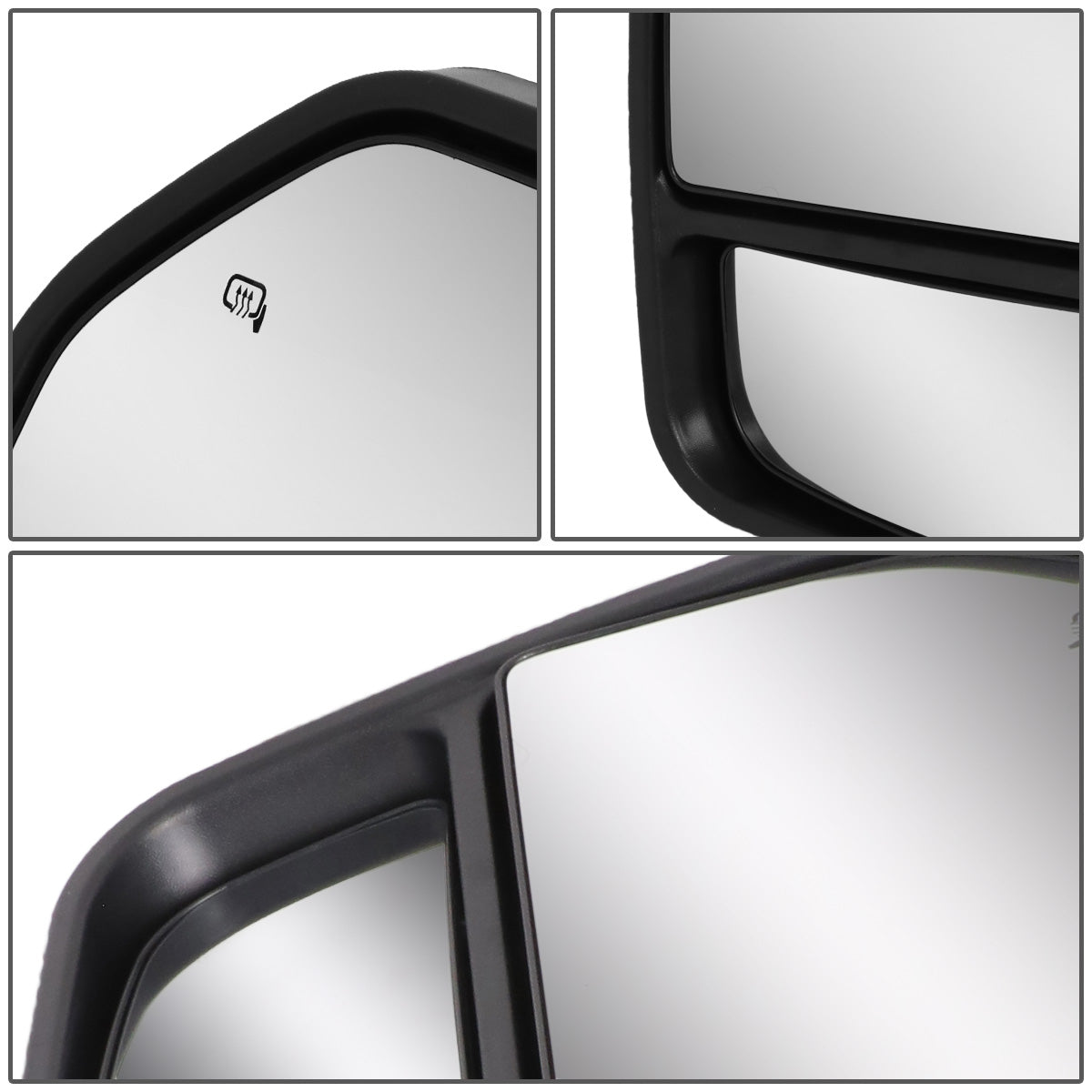 RETROVISORES EXTENDIBLES TOWING MIRROR - 04-14 FORD F-150 - PAIR - POWERED W/HEATED W/PUDDLE LIGHT - AMBER SIGNAL - CHROME