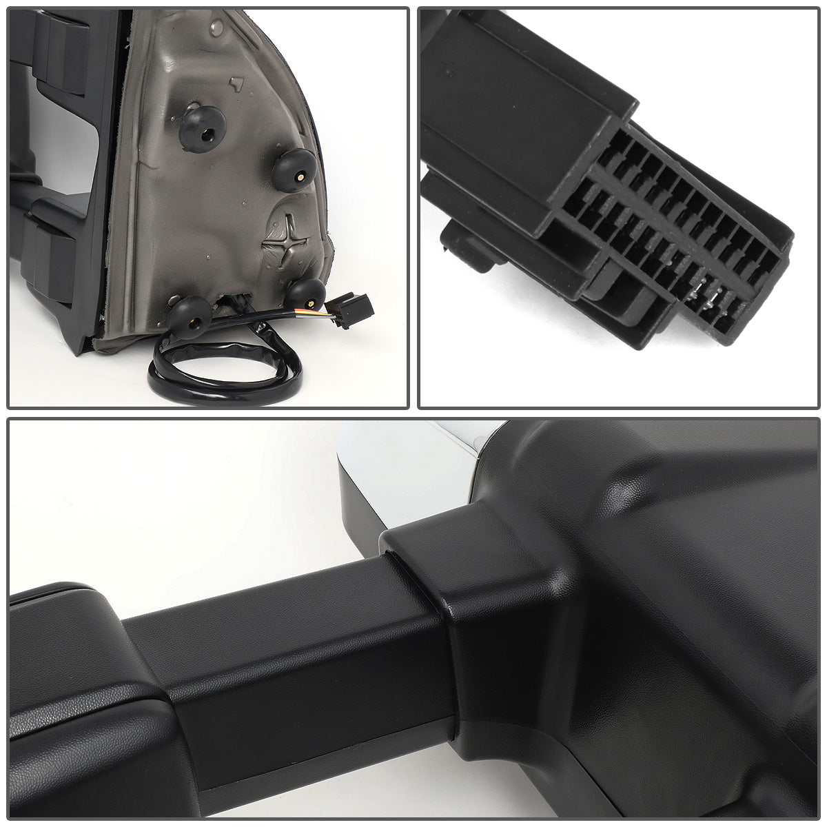 RETROVISORES EXTENDIBLES TOWING MIRROR - 08-16 FORD F-250, F-350, F-450, F-550 SUPER DUTY - PAIR - POWERED W/HEATED - LED AMBER SIGNAL - CHROME