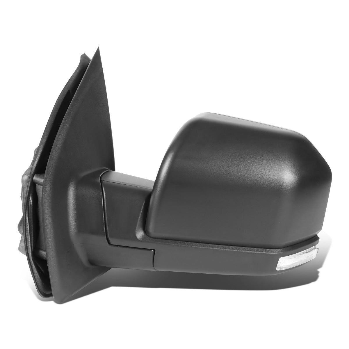 RETROVISORES EXTENDIBLES TOWING MIRROR - 15-18 FORD F-150 - OE STYLE - LEFT - MANUAL W/O HEATED - ONLY FITS MODELS 8 PIN PLUG, DOES NOT FIT 22 PIN MODELS - LED AMBER SIGNAL - BLACK