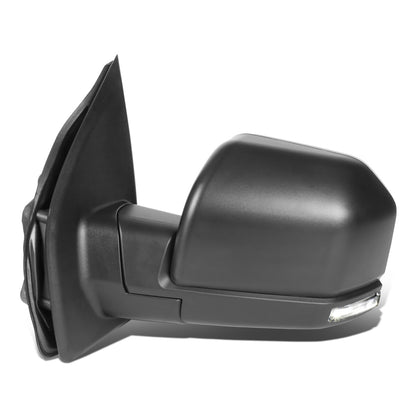 RETROVISORES EXTENDIBLES TOWING MIRROR - 15-18 FORD F-150 - OE STYLE - LEFT - POWERED W/ HEATED W/ PUDDLE LIGHT - ONLY FITS MODELS WITH 22 PIN PLUG / DOES NOT FIT 8 PIN PLUG MODELS - LED AMBER SIGNAL - BLACK