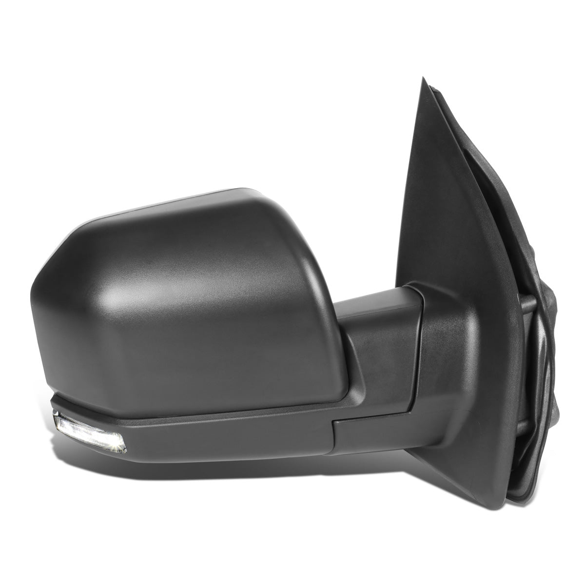 RETROVISORES EXTENDIBLES TOWING MIRROR - 15-18 FORD F-150 - OE STYLE - RIGHT - POWERED W/ HEATED W/ PUDDLE LIGHT - ONLY FITS MODELS WITH 22 PIN PLUG / DOES NOT FIT 8 PIN PLUG MODELS - LED AMBER SIGNAL - BLACK