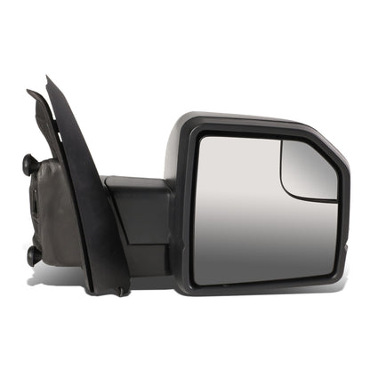 RETROVISORES EXTENDIBLES TOWING MIRROR - 15-18 FORD F-150 - OE STYLE - RIGHT - POWERED W/ HEATED W/ PUDDLE LIGHT - ONLY FITS MODELS WITH 22 PIN PLUG / DOES NOT FIT 8 PIN PLUG MODELS - LED AMBER SIGNAL - BLACK