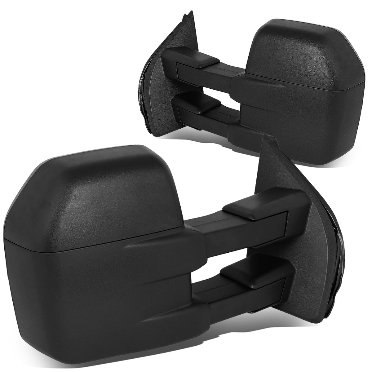 RETROVISORES EXTENDIBLES TOWING MIRROR - 15-18 FORD F-150 - OE STYLE - PAIR - MANUAL W/ HEATED - ONLY FITS MODELS WITH 8 PIN PLUG / DOES NOT FIT 22 PIN PLUG MODELS - BLACK