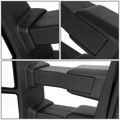 RETROVISORES EXTENDIBLES TOWING MIRROR - 15-18 FORD F-150 - OE STYLE - PAIR - MANUAL W/ HEATED - ONLY FITS MODELS WITH 8 PIN PLUG / DOES NOT FIT 22 PIN PLUG MODELS - BLACK