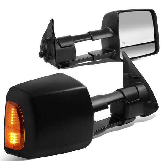 RETROVISORES EXTENDIBLES TOWING MIRROR - 16-19 TOYOTA TACOMA - POWERED W/HEATED W/AMBER SIGNAL - BLACK