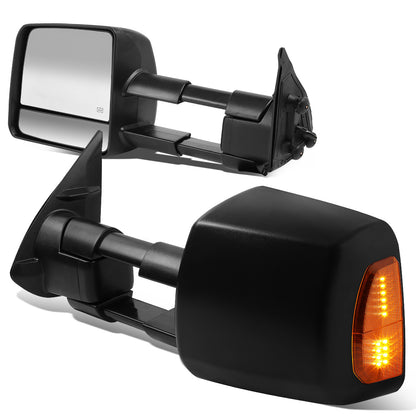 RETROVISORES EXTENDIBLES TOWING MIRROR - 16-19 TOYOTA TACOMA - POWERED W/HEATED W/AMBER SIGNAL - BLACK
