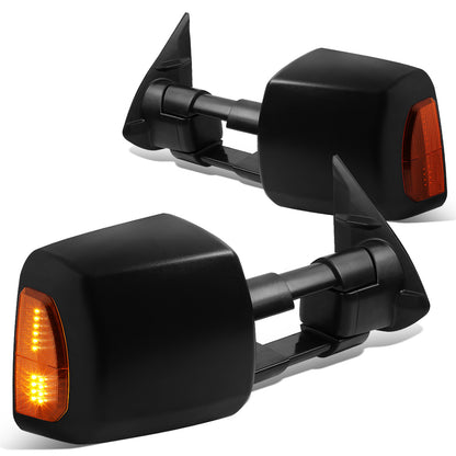 RETROVISORES EXTENDIBLES TOWING MIRROR - 16-19 TOYOTA TACOMA - POWERED W/HEATED W/AMBER SIGNAL - BLACK
