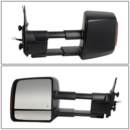 RETROVISORES EXTENDIBLES TOWING MIRROR - 16-19 TOYOTA TACOMA - POWERED W/HEATED W/AMBER SIGNAL - BLACK