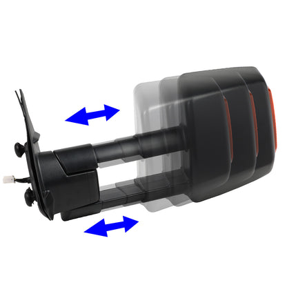 RETROVISORES EXTENDIBLES TOWING MIRROR - 16-19 TOYOTA TACOMA - POWERED W/HEATED W/AMBER SIGNAL - BLACK