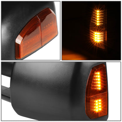 RETROVISORES EXTENDIBLES TOWING MIRROR - 16-19 TOYOTA TACOMA - POWERED W/HEATED W/AMBER SIGNAL - BLACK