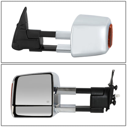 RETROVISORES EXTENDIBLES TOWING MIRROR - 16-19 TOYOTA TACOMA - POWERED W/HEATED W/AMBER SIGNAL - CHROME