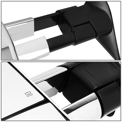 RETROVISORES EXTENDIBLES TOWING MIRROR - 16-19 TOYOTA TACOMA - POWERED W/HEATED W/AMBER SIGNAL - CHROME
