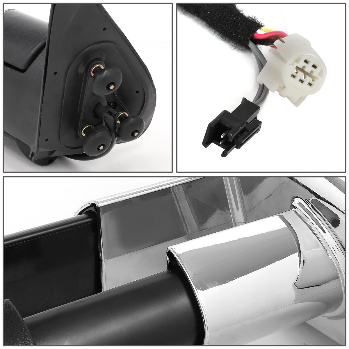 RETROVISORES EXTENDIBLES TOWING MIRROR - 16-19 TOYOTA TACOMA - POWERED W/HEATED W/AMBER SIGNAL - CHROME