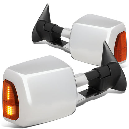 RETROVISORES EXTENDIBLES TOWING MIRROR - 05-15 TOYOTA TACOMA - POWERED W/HEATED W/AMBER SIGNAL - CHROME