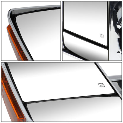 RETROVISORES EXTENDIBLES TOWING MIRROR - 05-15 TOYOTA TACOMA - POWERED W/HEATED W/AMBER SIGNAL - CHROME