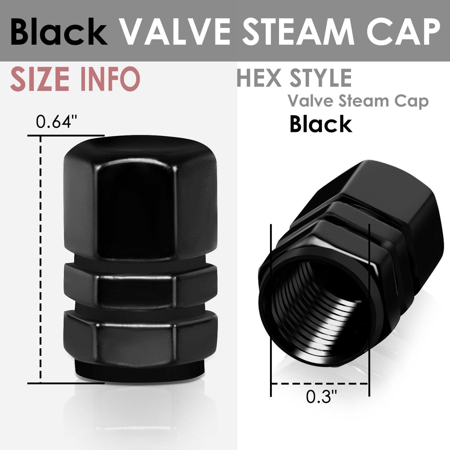 ACCESORIOS RT 059 - HEX STYLE W/ MID CUT OUTS - BLACK