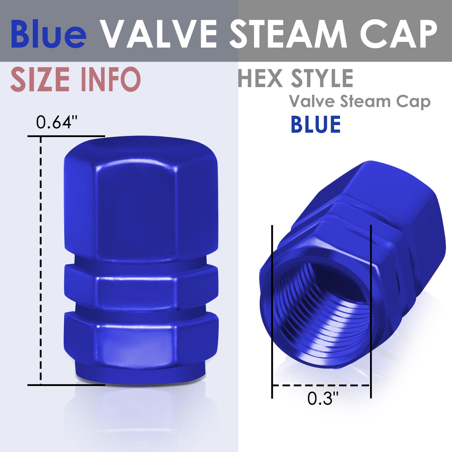 ACCESORIOS RT 059 - HEX STYLE W/ MID CUT OUTS - BLUE - RM37-4L