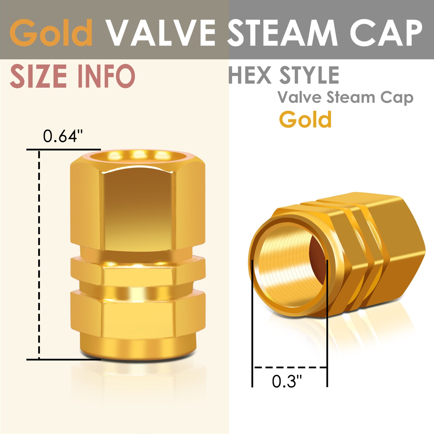 ACCESORIOS RT 059 - HEX STYLE W/ MID CUT OUTS - GOLD - RM37-4L