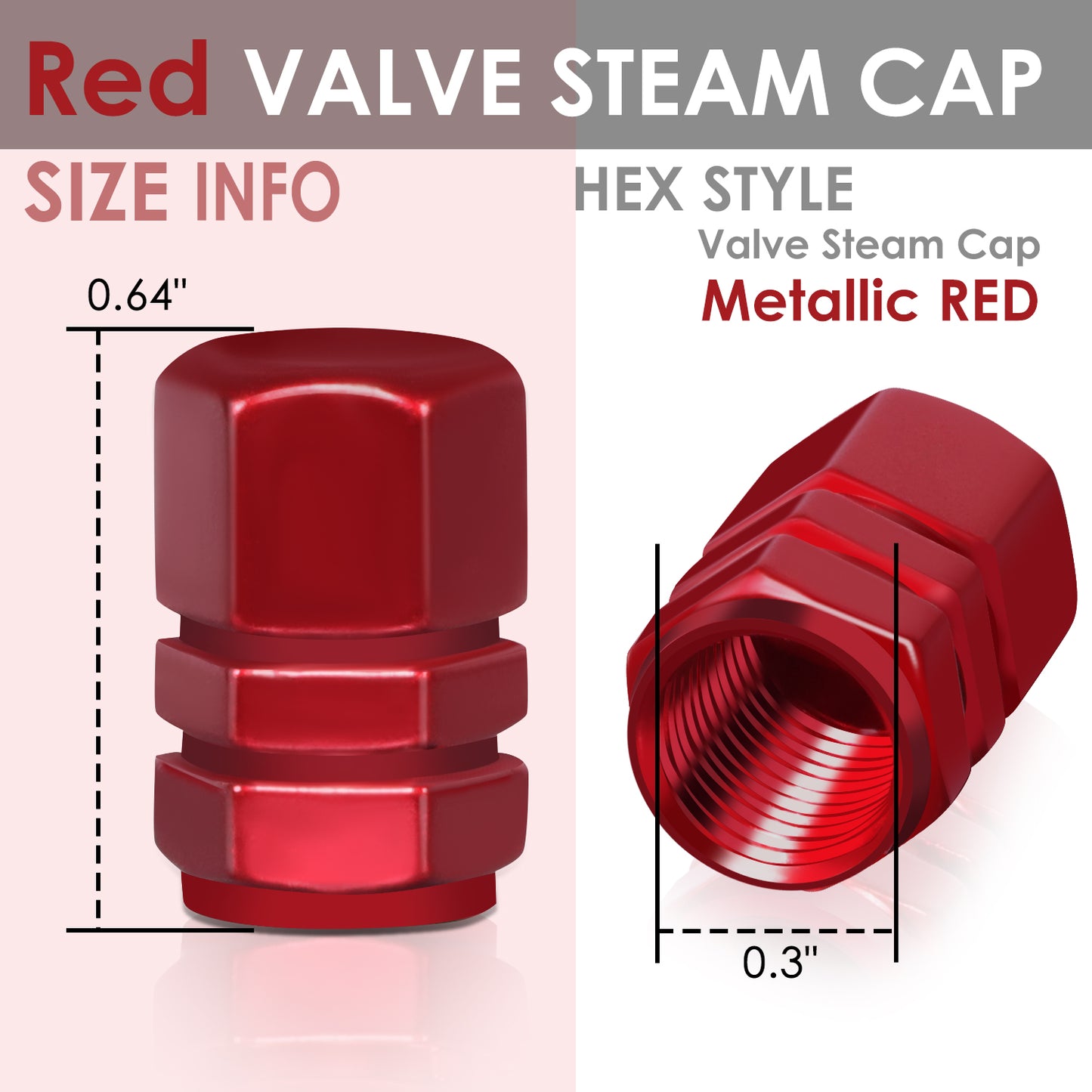 ACCESORIOS RT 059 - HEX STYLE W/ MID CUT OUTS - RED - RM37-4L