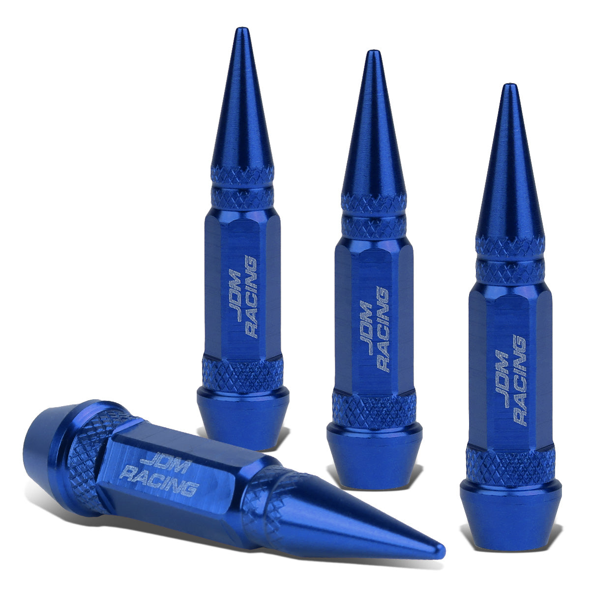 ACCESORIOS 60MM / 2.30" TALL - SPIKED - LUG NUT STYLE - BLUE