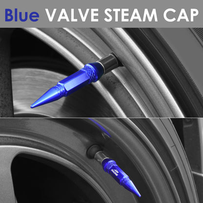 ACCESORIOS 60MM / 2.30" TALL - SPIKED - LUG NUT STYLE - BLUE