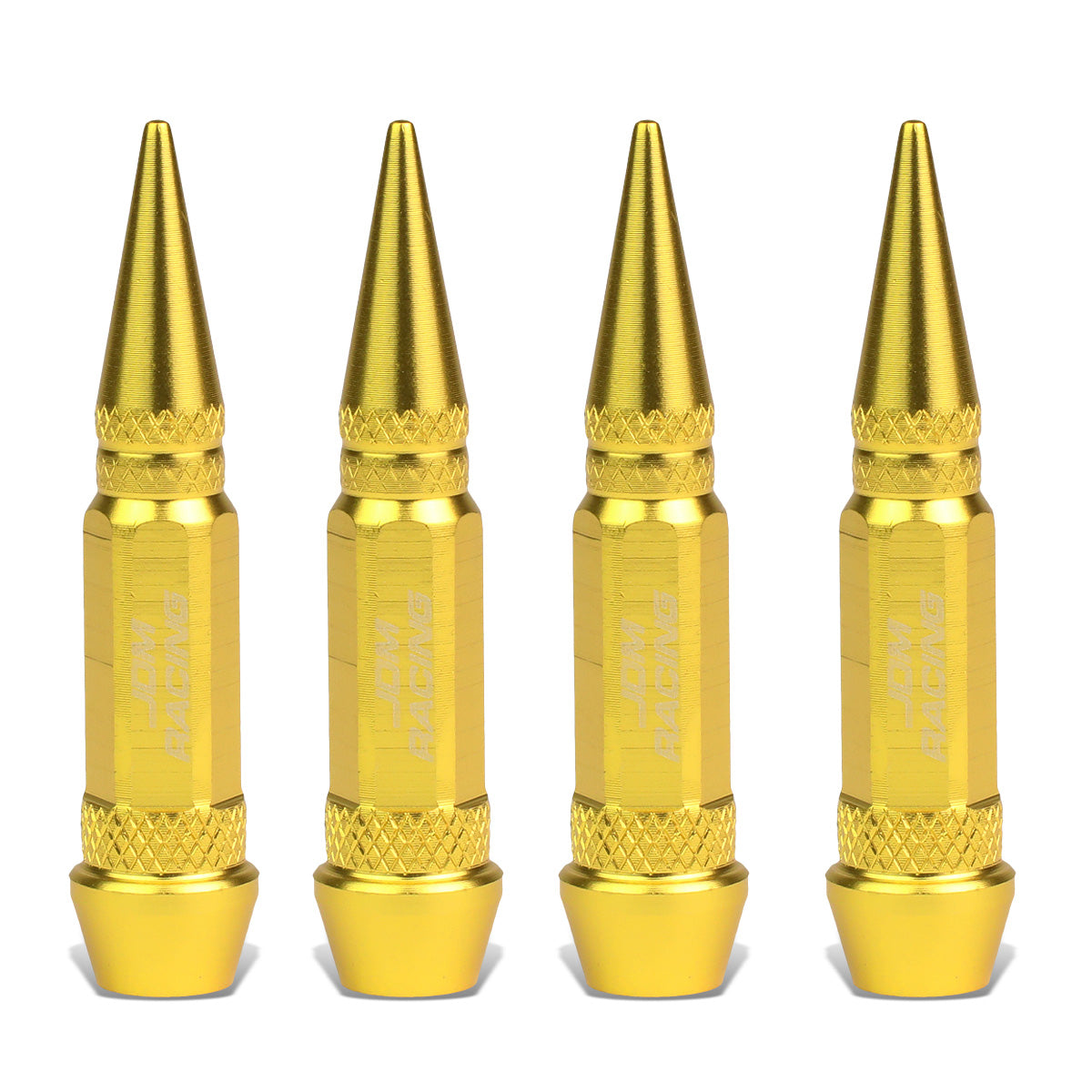 ACCESORIOS 60MM / 2.30" TALL - SPIKED - LUG NUT STYLE - GOLD