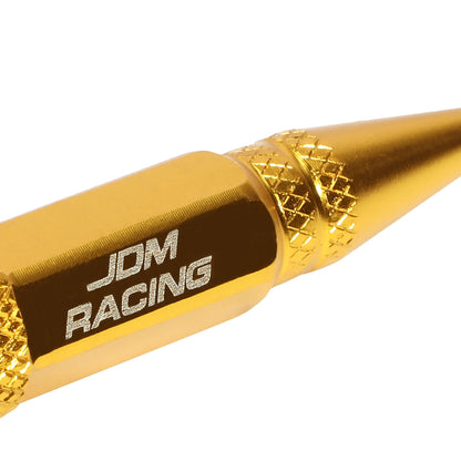 ACCESORIOS 60MM / 2.30" TALL - SPIKED - LUG NUT STYLE - GOLD