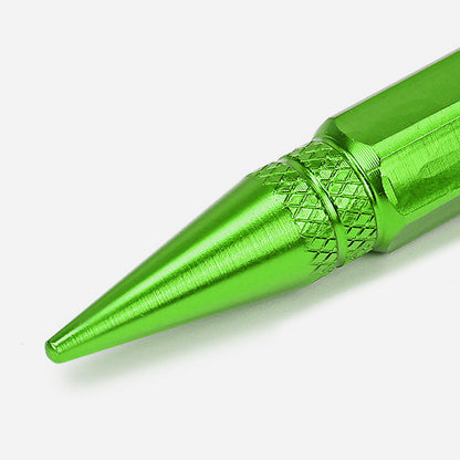 ACCESORIOS 60MM / 2.30" TALL - SPIKED - LUG NUT STYLE - GREEN