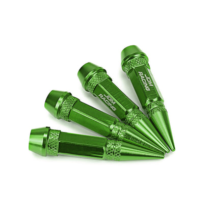 ACCESORIOS 60MM / 2.30" TALL - SPIKED - LUG NUT STYLE - GREEN