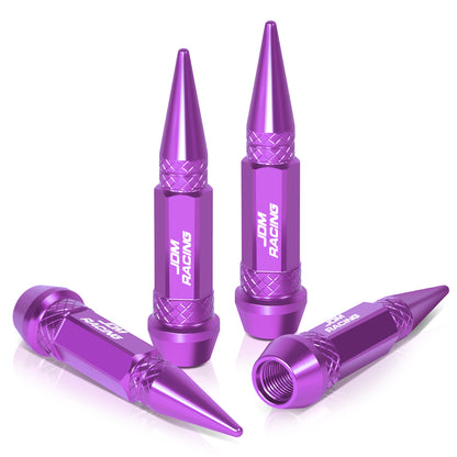 ACCESORIOS 60MM / 2.30" TALL - SPIKED - LUG NUT STYLE - PURPLE