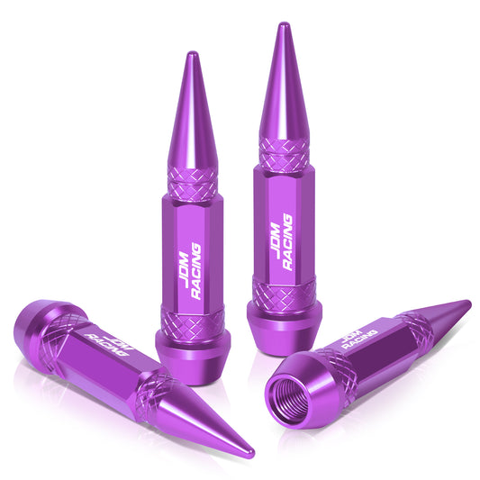 ACCESORIOS 60MM / 2.30" TALL - SPIKED - LUG NUT STYLE - PURPLE