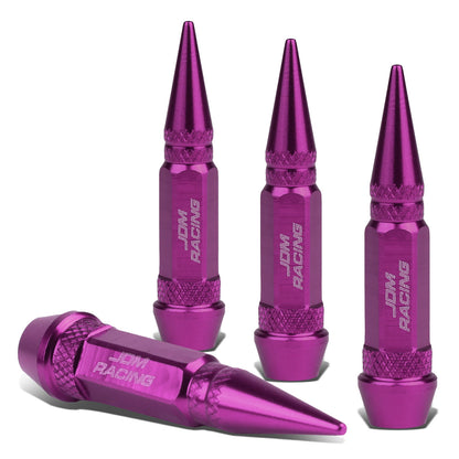 ACCESORIOS 60MM / 2.30" TALL - SPIKED - LUG NUT STYLE - PURPLE