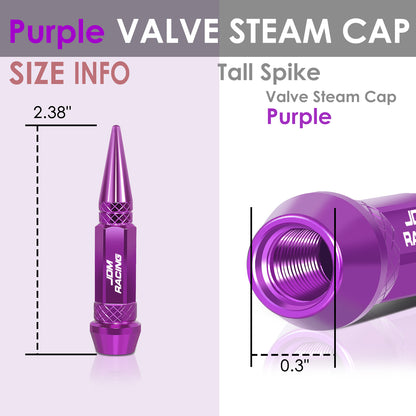 ACCESORIOS 60MM / 2.30" TALL - SPIKED - LUG NUT STYLE - PURPLE