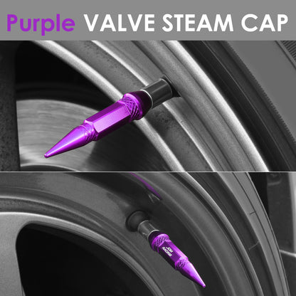 ACCESORIOS 60MM / 2.30" TALL - SPIKED - LUG NUT STYLE - PURPLE
