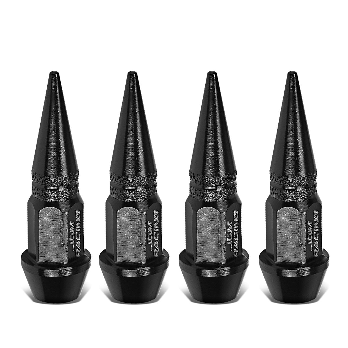 ACCESORIOS 45MM / 1.75" TALL - SPIKED - LUG NUT STYLE - BLACK