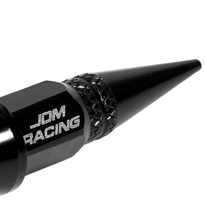 ACCESORIOS 45MM / 1.75" TALL - SPIKED - LUG NUT STYLE - BLACK