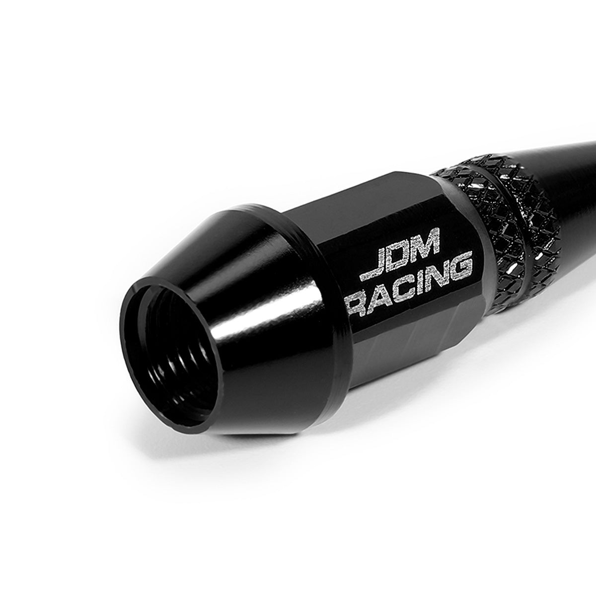ACCESORIOS 45MM / 1.75" TALL - SPIKED - LUG NUT STYLE - BLACK