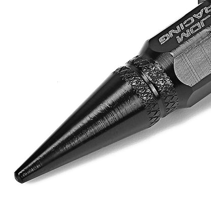 ACCESORIOS 45MM / 1.75" TALL - SPIKED - LUG NUT STYLE - BLACK