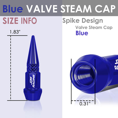 ACCESORIOS 45MM / 1.75" TALL - SPIKED - LUG NUT STYLE - BLUE