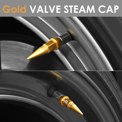 ACCESORIOS 45MM / 1.75" TALL - SPIKED - LUG NUT STYLE - GOLD