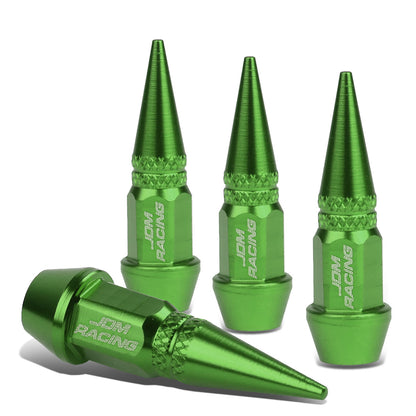 ACCESORIOS 45MM / 1.75" TALL - SPIKED - LUG NUT STYLE - GREEN