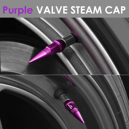 ACCESORIOS 45MM / 1.75" TALL - SPIKED - LUG NUT STYLE - PURPLE