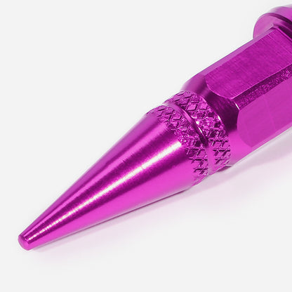 ACCESORIOS 45MM / 1.75" TALL - SPIKED - LUG NUT STYLE - PURPLE