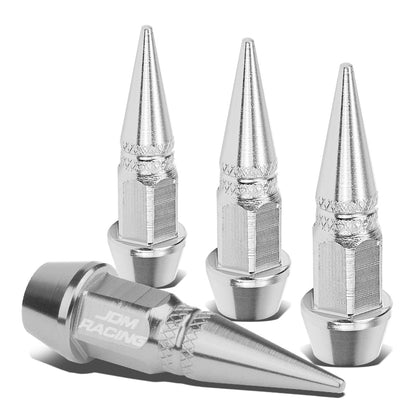 ACCESORIOS 45MM / 1.75" TALL - SPIKED - LUG NUT STYLE - SILVER